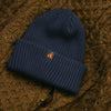 Organic Cotton Beanie In Navy