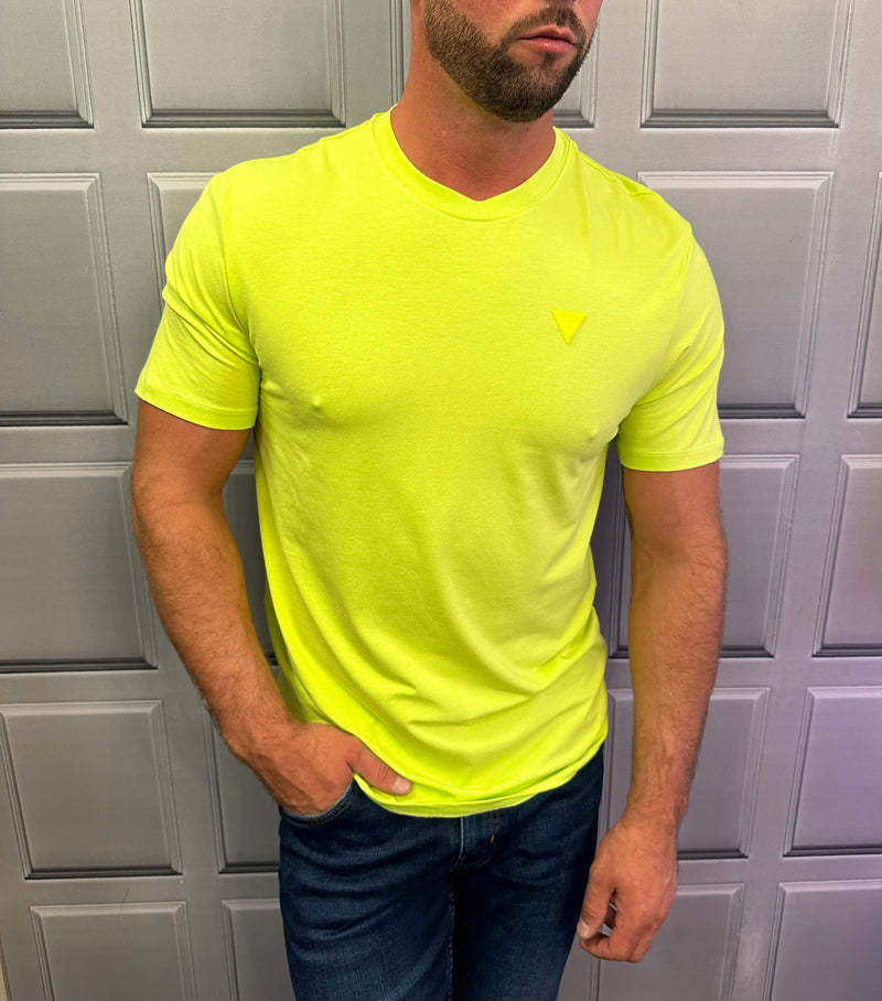 Guess Small Logo T-Shirt in Lime