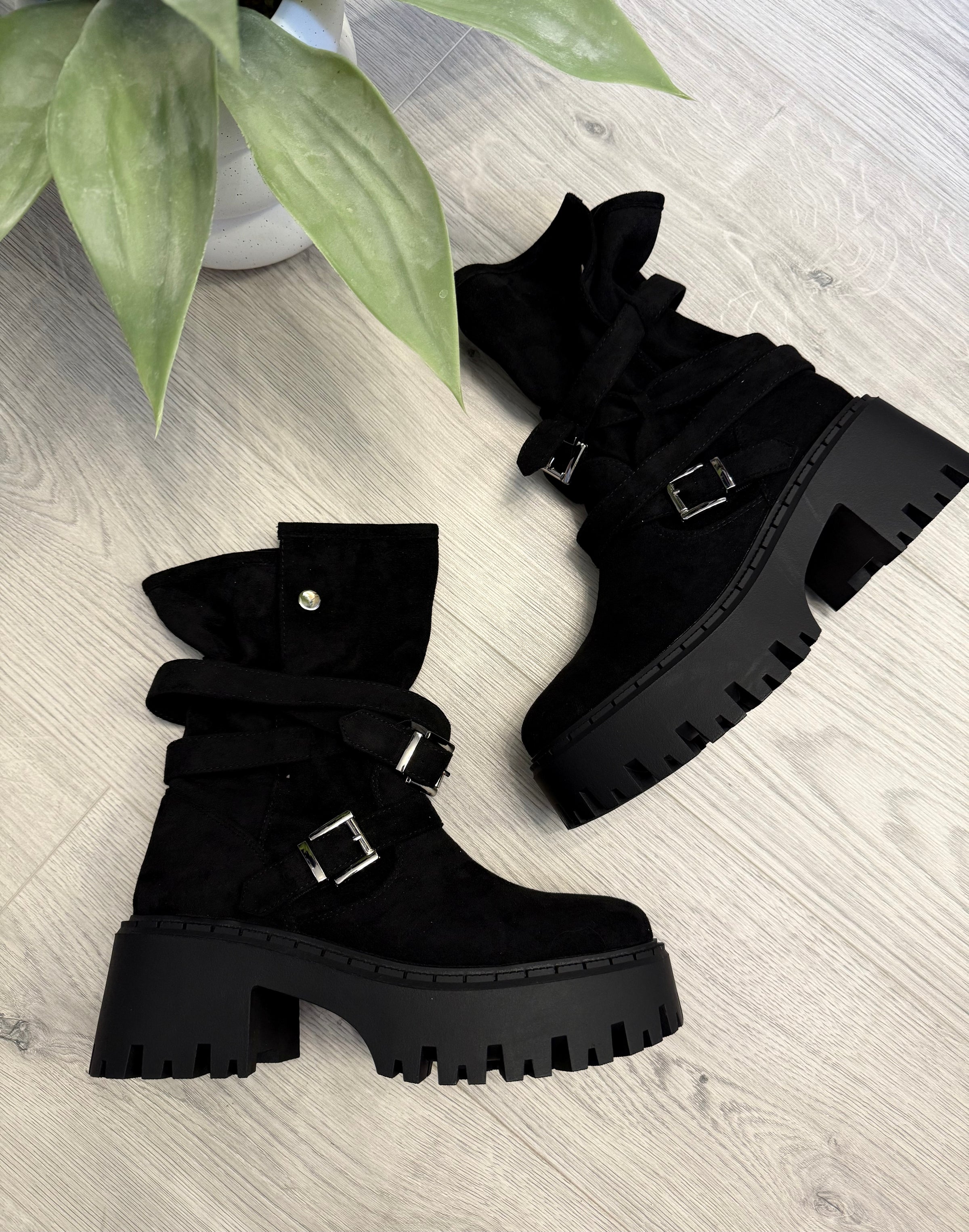 Becki Buckle  Boots In Back