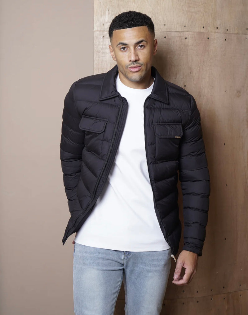Capo Lightweight Padded Jacket In Black