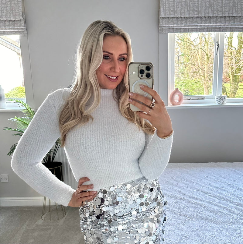 Sparkly Jumper In Silver