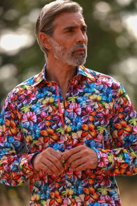 Claudio Lugli Floral Shirt In Blue