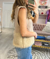 Belle Knit Faux Fur Trim Waistcoat