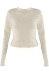Talia Textured Top In Cream