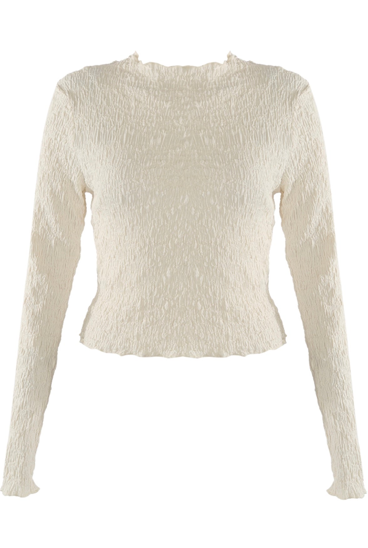 Talia Textured Top In Cream
