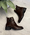 Carmen Ankle Boots In Chocolate