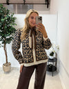 Elli Leopard Print Blouse in Beige