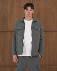 Capo Utility Overshirt In Charcoal