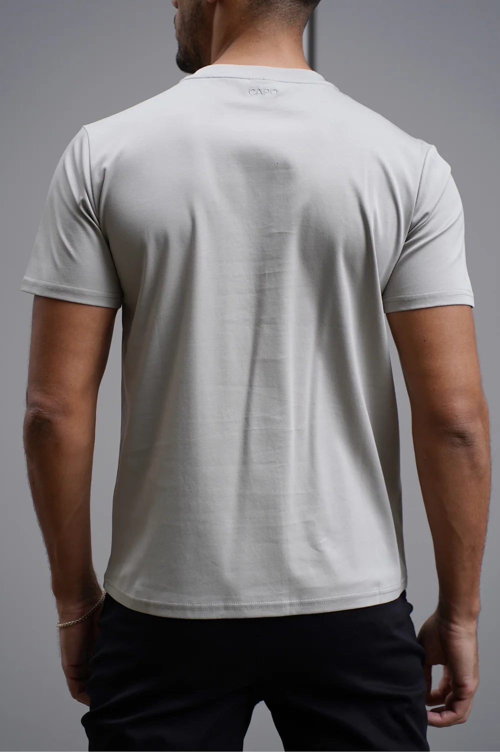 Capo Mercerised T-Shirt In Pebble
