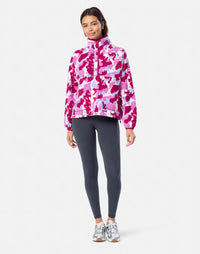 Gym Plus Coffee Snap Polar Fleece In Pink Pop
