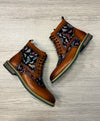 Justin Reess Hi Kennedy Boots In Brown/Butterfly