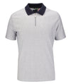 Guide London Herringbone Polo Shirt In Navy