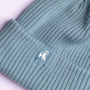 Organic Cotton Beanie In Turquoise
