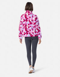 Gym Plus Coffee Snap Polar Fleece In Pink Pop