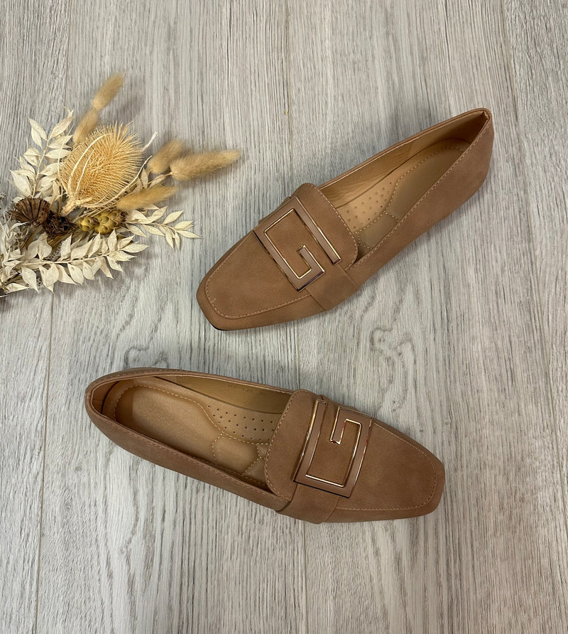 Rosie Suede Loafer In Taupe