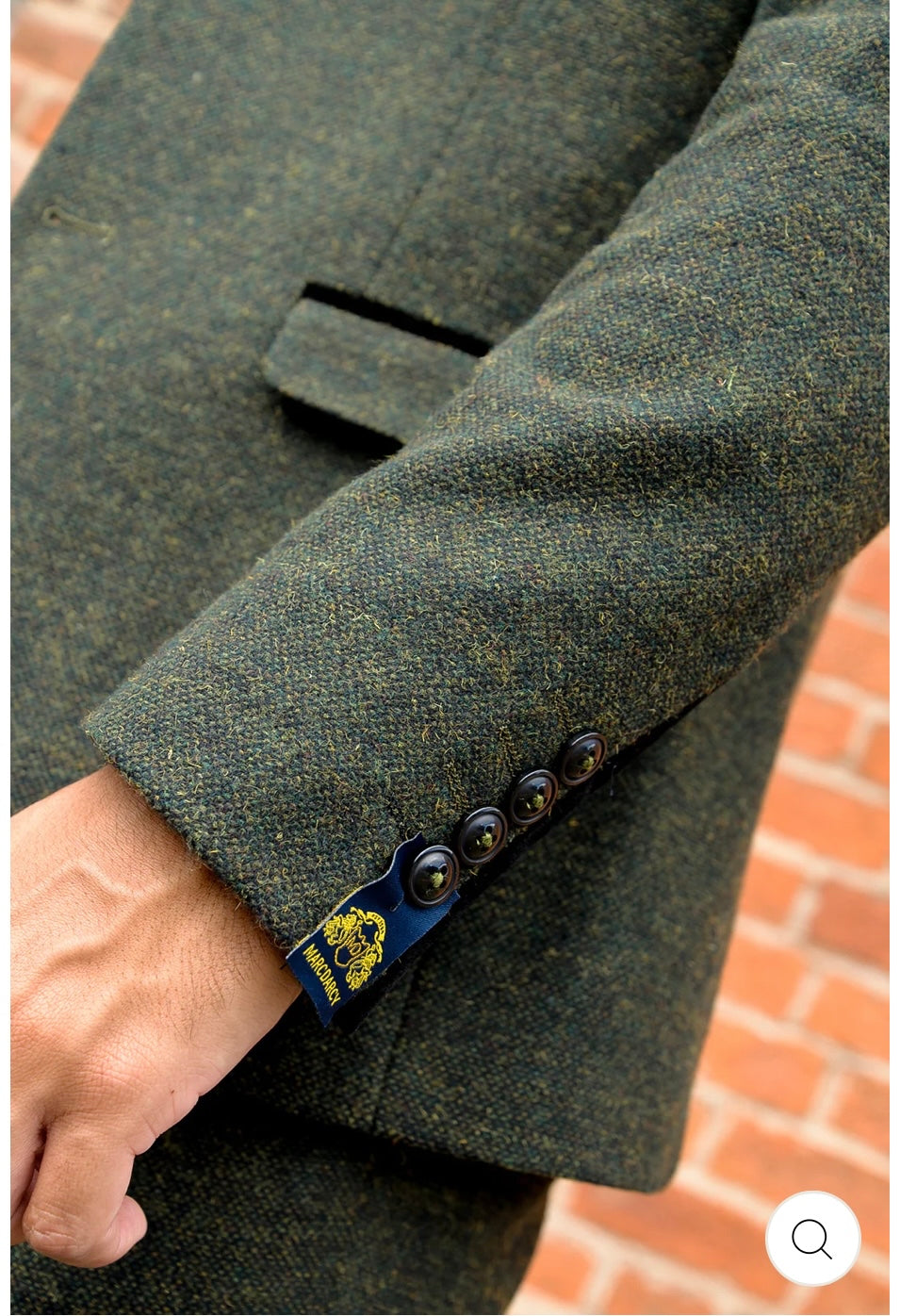 Marc Darcy Marlow Blazer In Olive Green Tweed