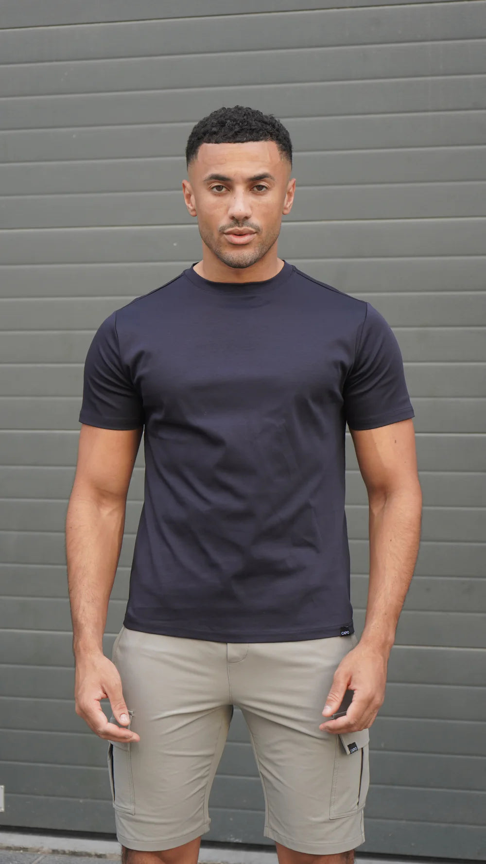 Capo Mercerised T-Shirt In Navy