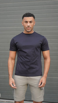 Capo Mercerised T-Shirt In Navy