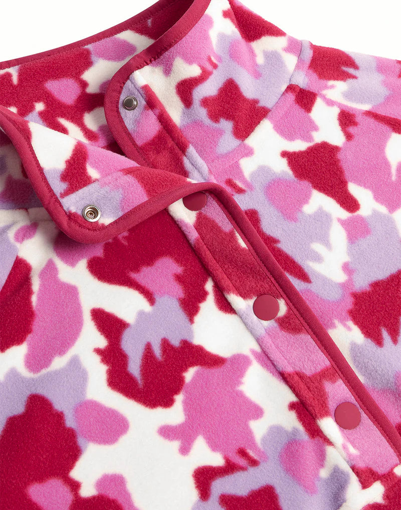 Gym Plus Coffee Snap Polar Fleece In Pink Pop