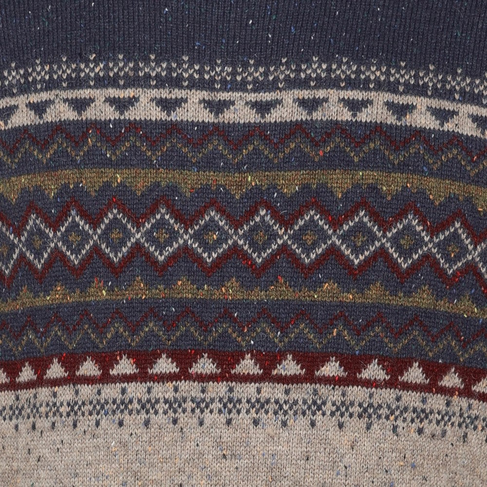 Fairisle Yoke Crew Neck Sweater