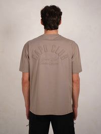 Capo Club Script T-Shirt In Tonal Mushroom