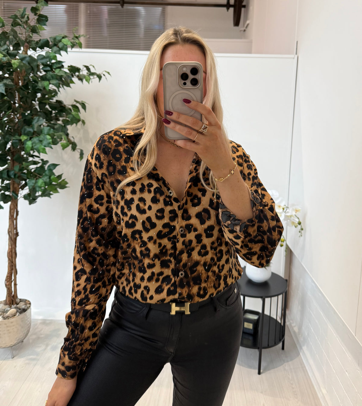 Ashleigh Sparkly Leopard Blouse