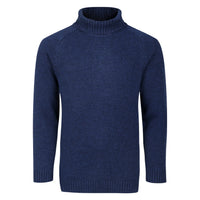 Roll Neck Sweater In Navy