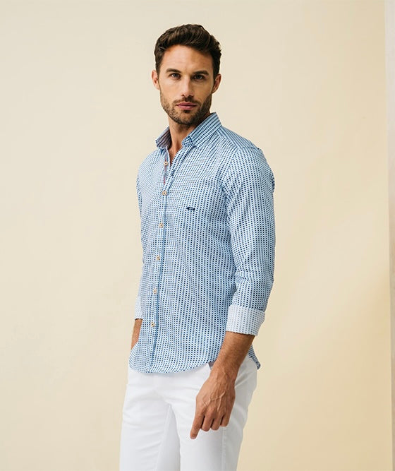 Dario Beltran Golmes Long Sleeve Shirt In Blue
