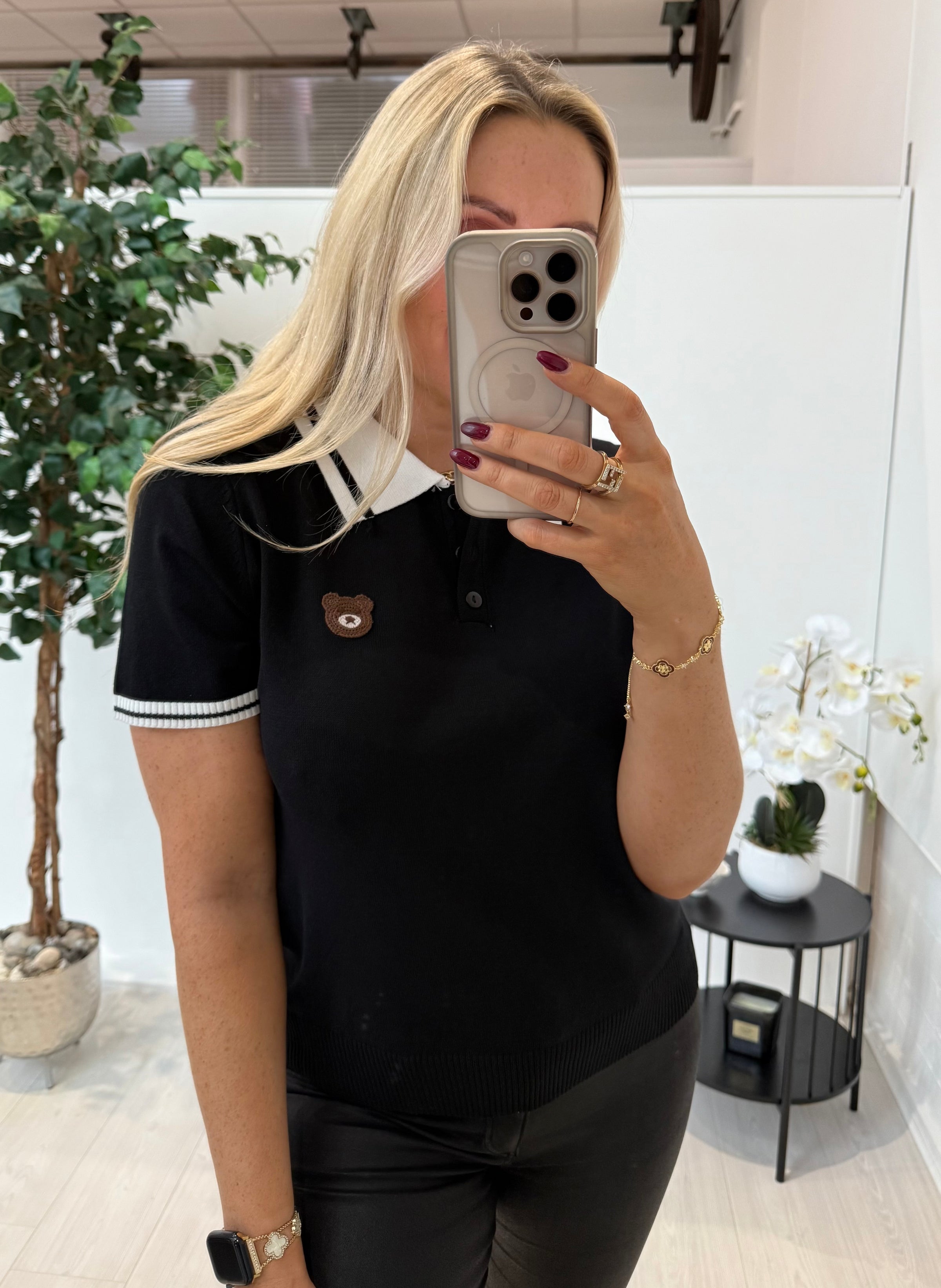 Teddy Polo In Black