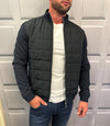 Guide London Quilted Front Sweat In Navy