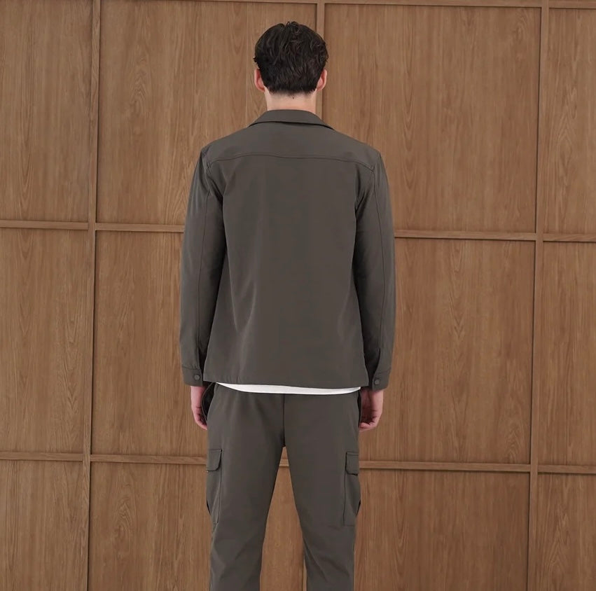Capo Utility Overshirt In Khaki