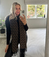 FF Scarf In Black/Tan