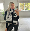 CC Scarf In Black/White