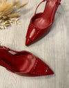 Red Patent Pointed Heels