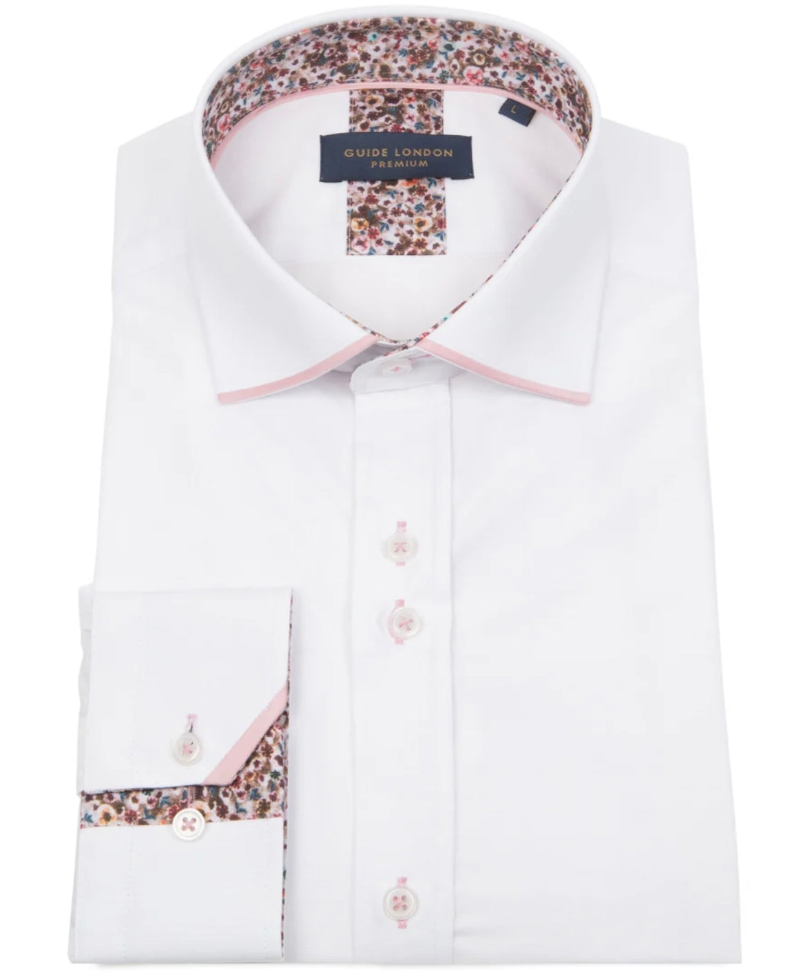 Guide London Shirt In White/Pink