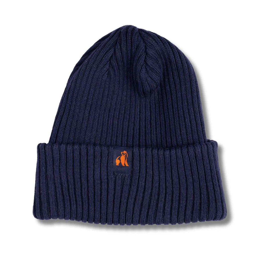 Organic Cotton Beanie In Navy