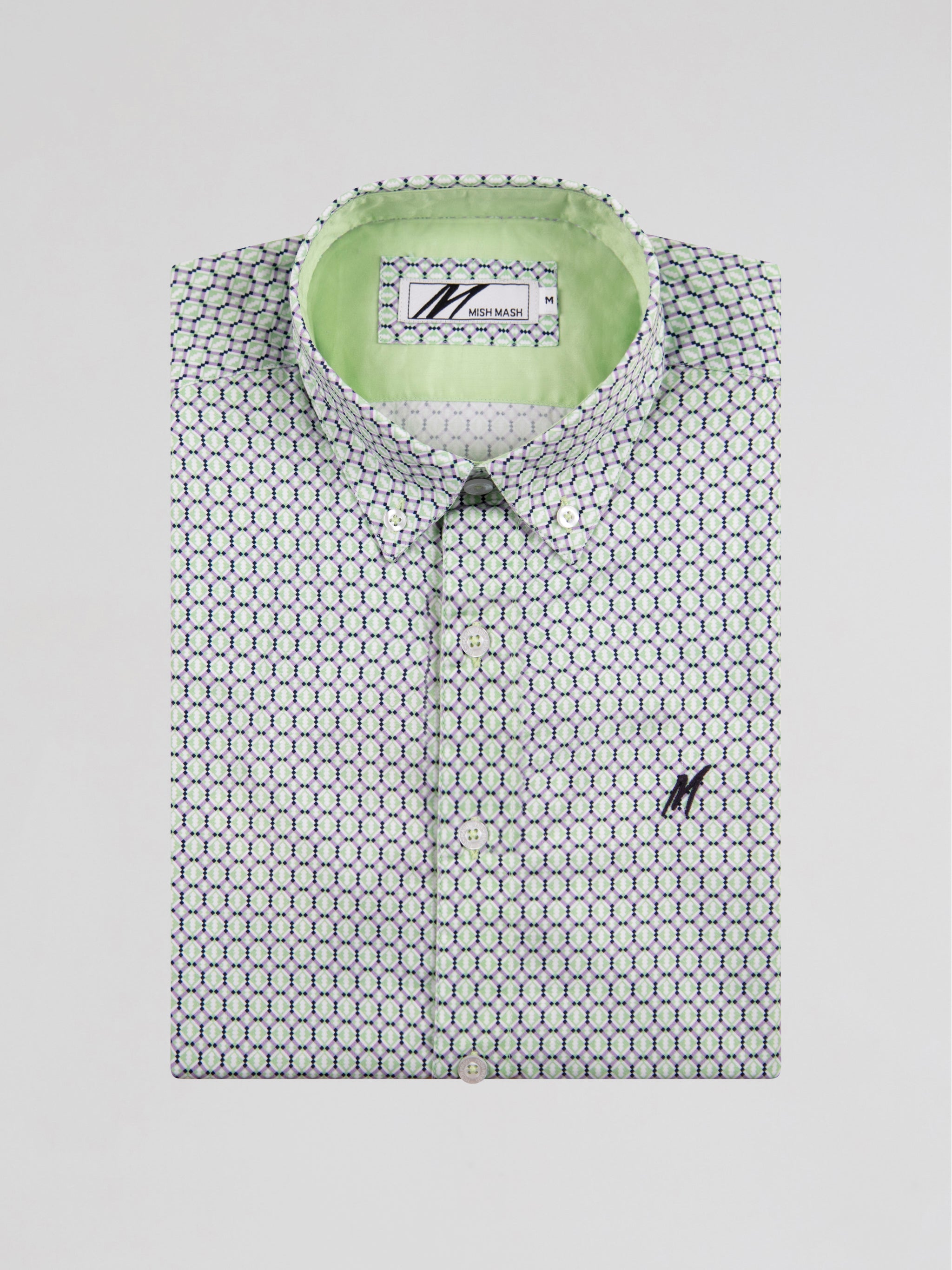 Mish Mash Dune Short Sleeve Shirt In Pistachio