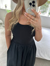 Olivia Drop Waist Dress In Black