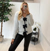 Betsy Bow Jumper In Grey