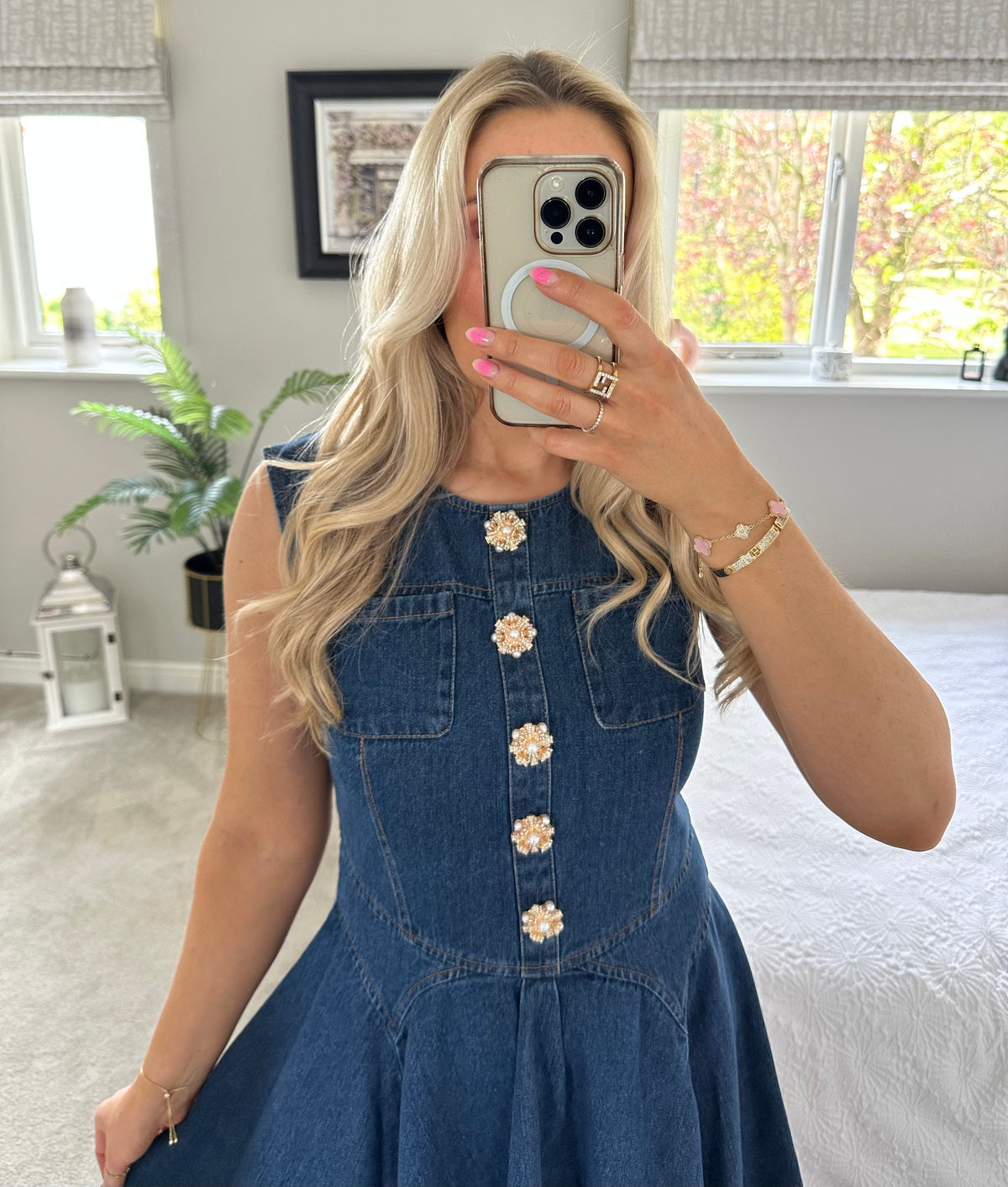 Francesca Denim Dress In Dark Denim