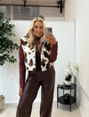 Calista Gilet In Cow Print
