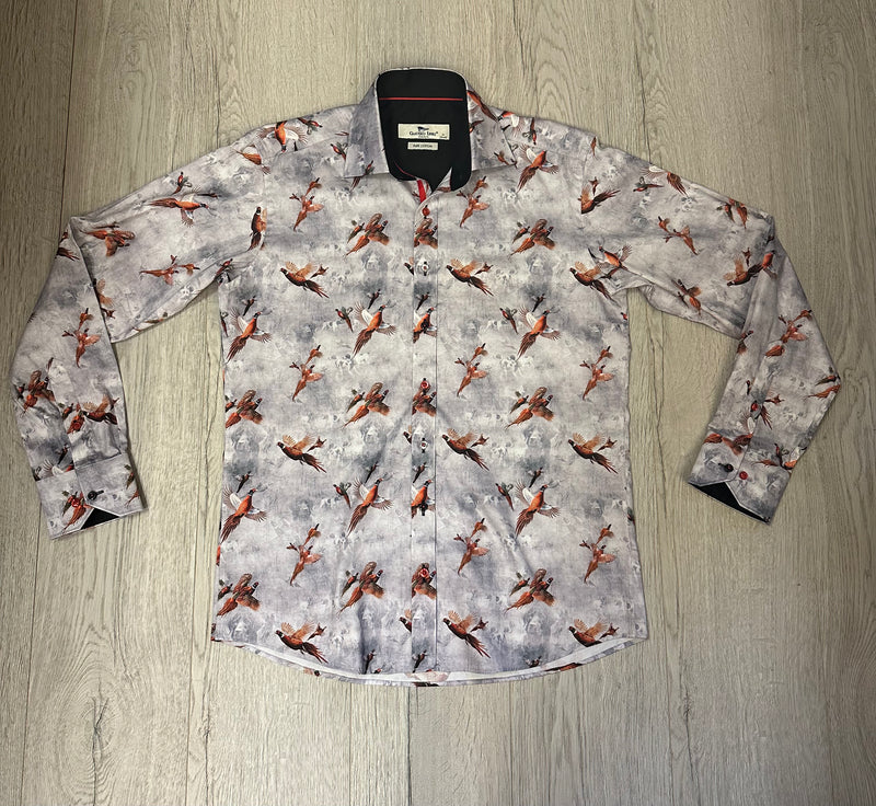 Claudio Lugli Pheasant Shirt In Grey