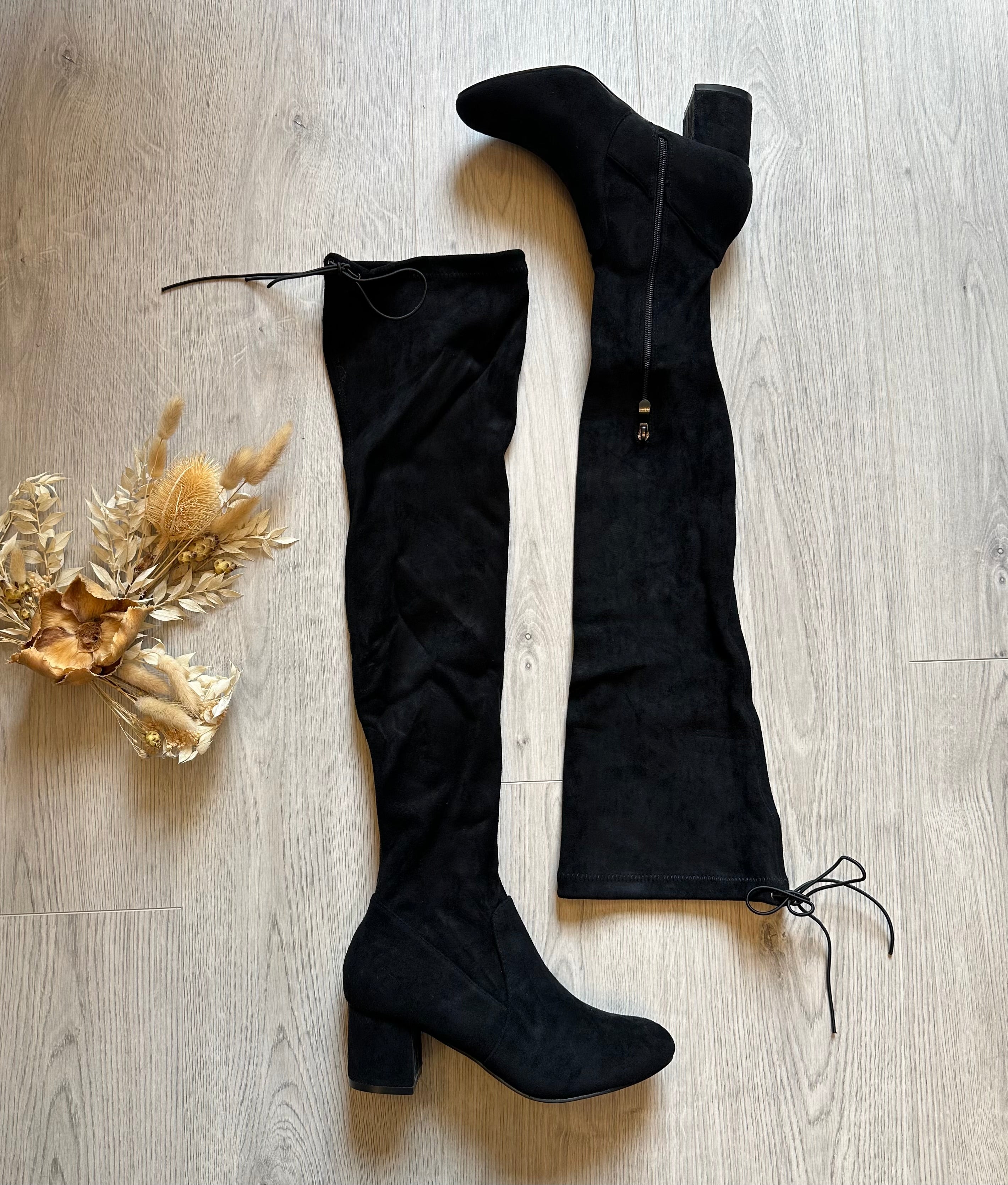 Sara Over The Knee Boots In Black elanclitheroe