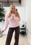 Party Christmas Jumper In Pink