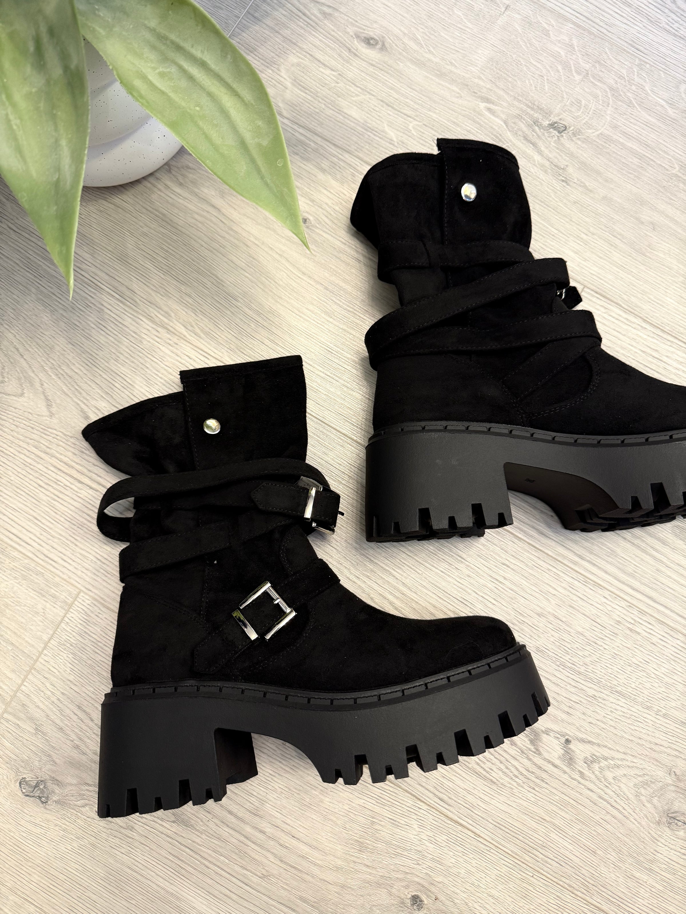 Becki Buckle  Boots In Back