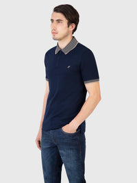 Mish Mash Gritt Polo Shirt In Navy