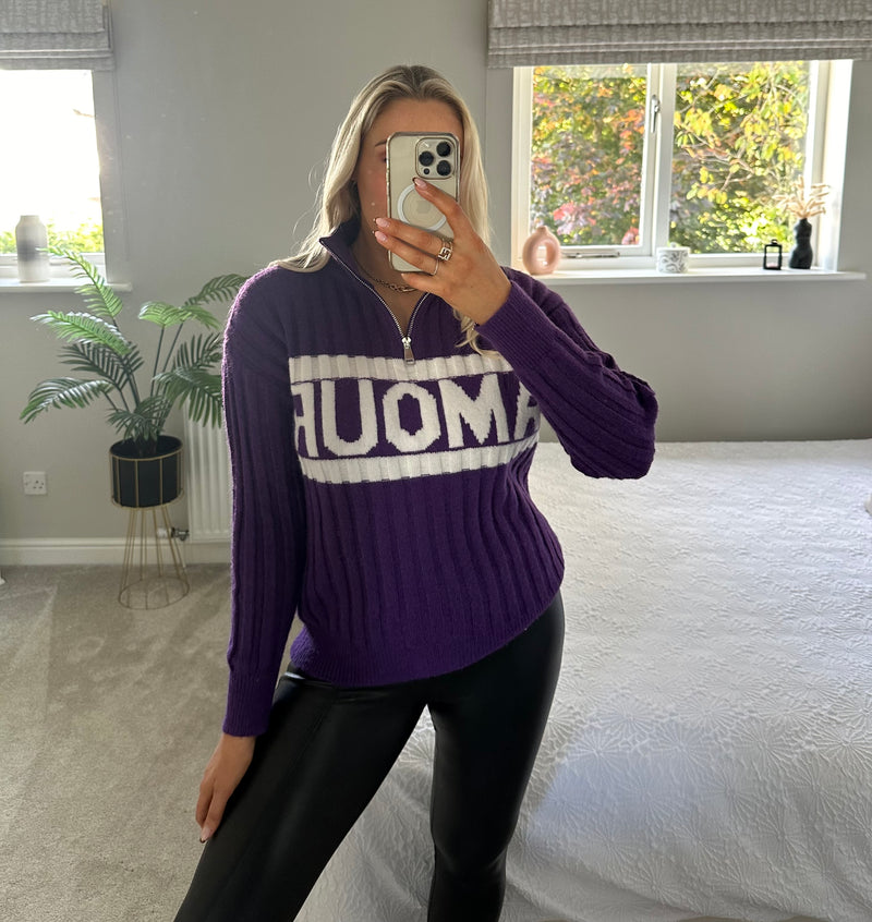 Amour Sweater in Purple