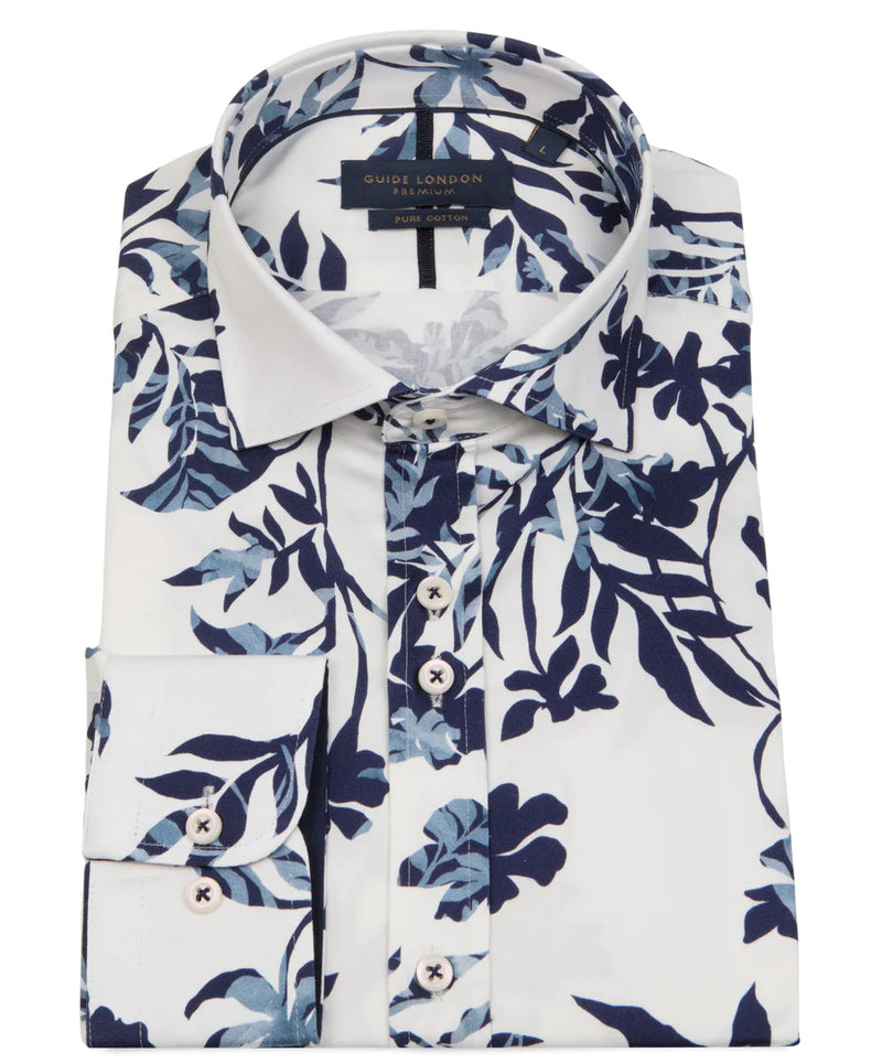 Guide London Floral Shirt In White