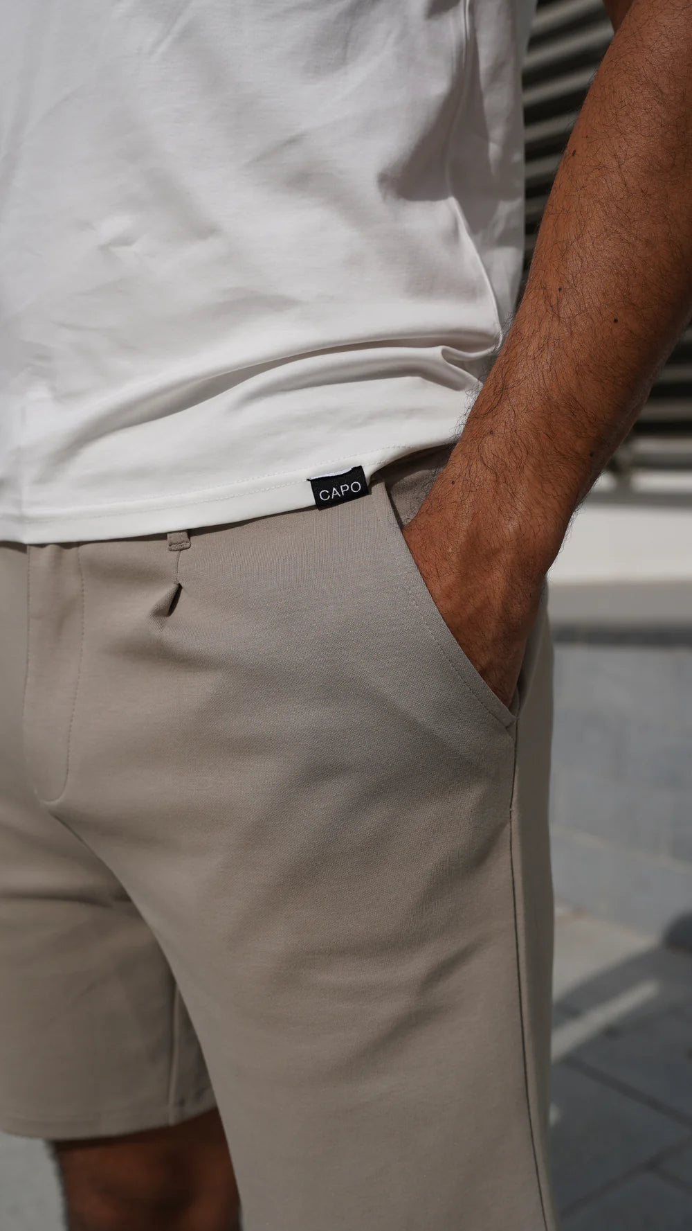 Capo Interlock Shorts In Oatmeal
