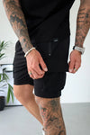 Capo Lightweight Cargo Shorts In Black